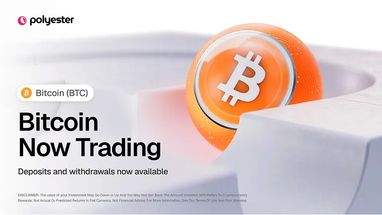Bitcoin Now Live on Polyester